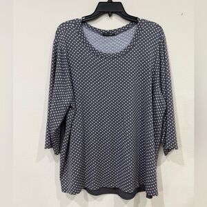 Papermoon Charcoal and White Polka Dot Top
